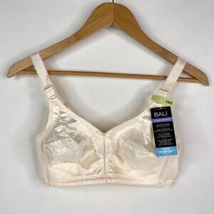 NWT Bali Intimates Classic Support Cool Comfort Bra in Porcelain 38B